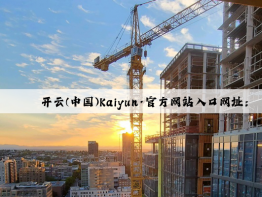 开云(中国)Kaiyun·官方网站入口网址：